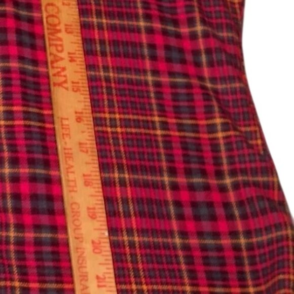 Woolrich Pemberton Flannel Shirt Women Large Oink Blue Gold Plaid Cabincore Work - Picture 6 of 12